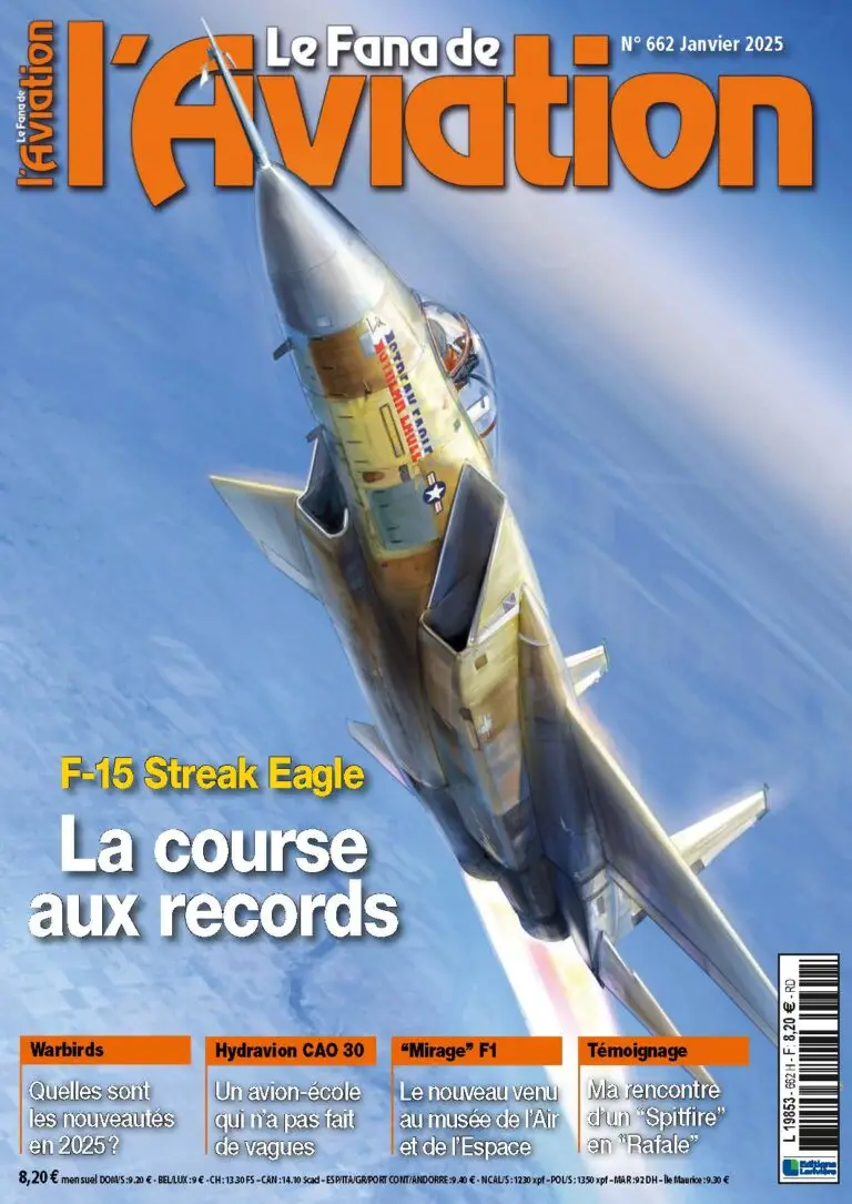 Couverture du magazine le Fana de l'Aviation montrant un avion F15 Streak Eagle.